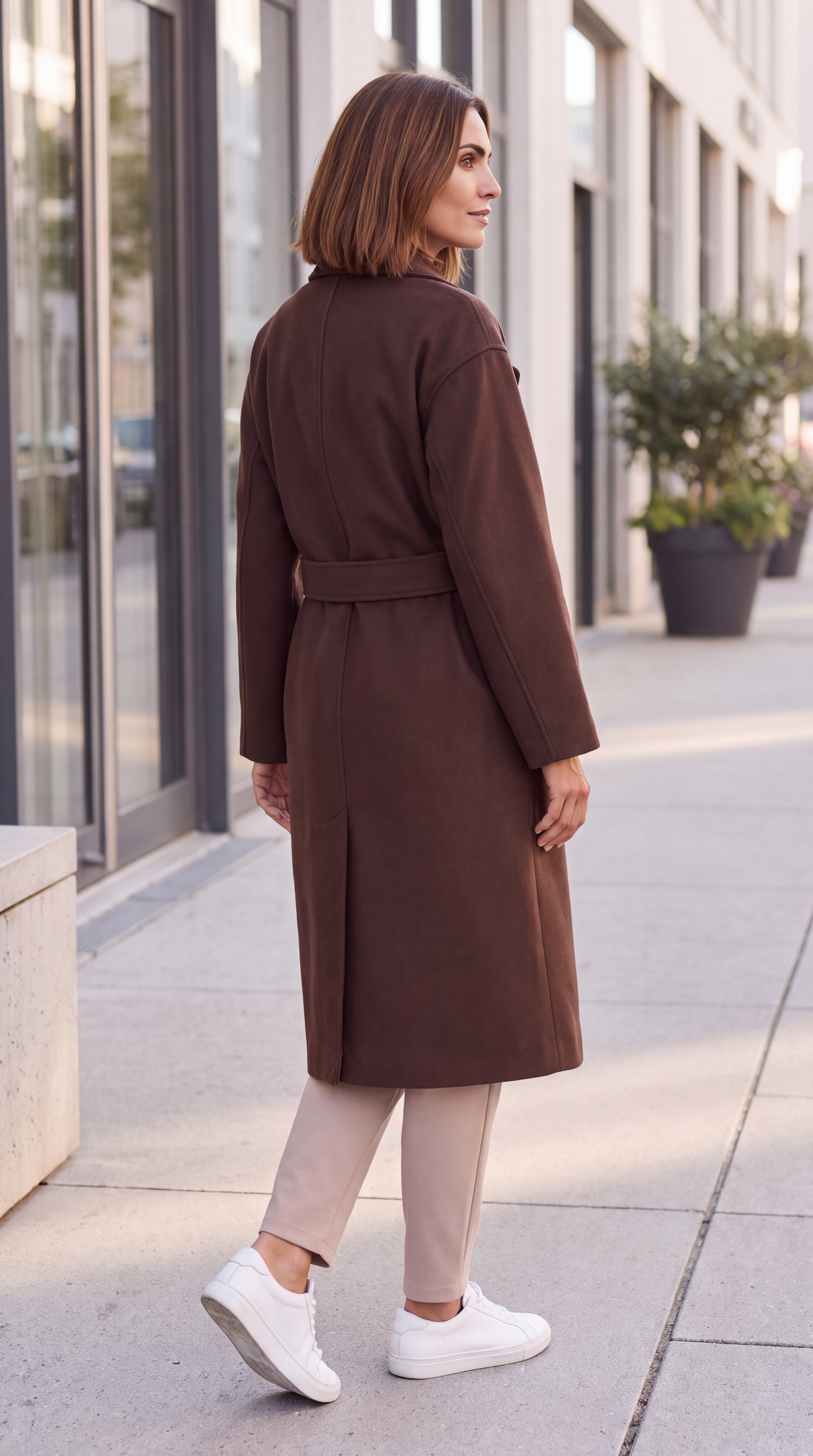 Dámsky prechodný kabát BROADWAY NYC FASHION CHOCOLATE PLUM TMAVOHNEDÝ s.WEAR 6